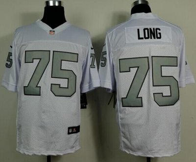 Jerseys Factory Cheap Nike Raiders #75 Howie Long White Silver N