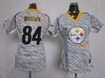 Jerseys Factory Cheap Nike Steelers #84 Antonio Brown Zebra Wome