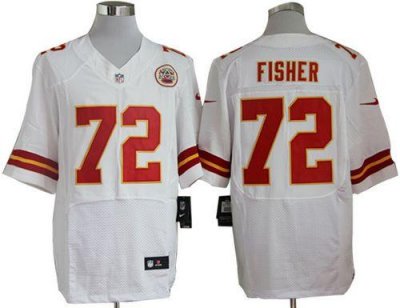 Jerseys Factory Cheap Nike Chiefs #72 Eric Fisher White Men's St
