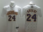 Jerseys Factory Cheap Lakers #24 Kobe Bryant White New Latin Nig