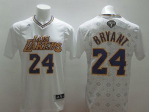 Jerseys Factory Cheap Lakers #24 Kobe Bryant White New Latin Nig