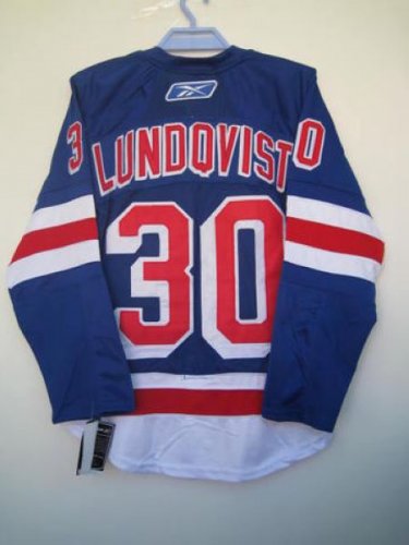 Jerseys Factory Cheap Rangers #30 Henrik Lundqvist Embroidered B