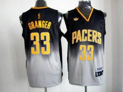 Jerseys Factory Cheap Pacers #33 Danny Granger Black/Grey Fadeaw