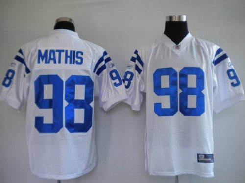 Jerseys Factory Cheap Colts #98 Robert Mathis White Stitched NFL