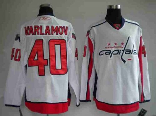 Jerseys Factory Cheap Capitals #40 Semyon Varlamov Embroidered W
