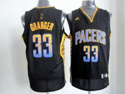 Jerseys Factory Cheap Pacers #33 Danny Granger Black Embroidered