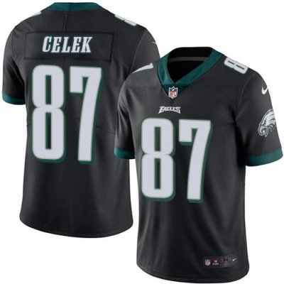 Jerseys Factory Cheap Nike Eagles #87 Brent Celek Black Men's St