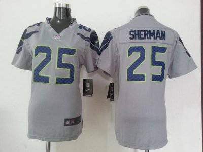 Jerseys Factory Cheap Nike Seahawks #25 Richard Sherman Grey Alt