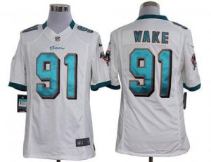 Jerseys Factory Cheap Nike Dolphins #91 Cameron Wake White Men's