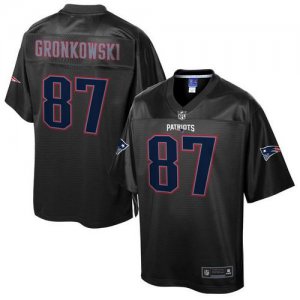 Jerseys Factory Cheap Nike Patriots #87 Rob Gronkowski Black Men