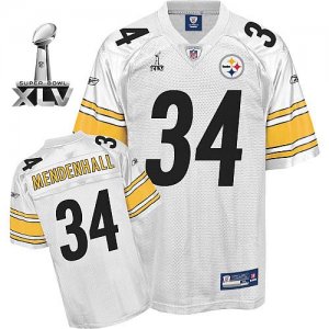 Jerseys Factory Cheap Steelers #34 Rashard Mendenhall White Supe