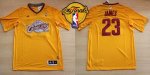 Jerseys Factory Cheap Cavaliers #23 LeBron James Yellow Throwbac