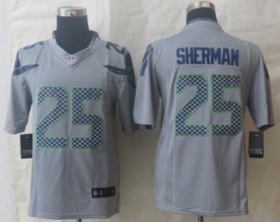 Jerseys Factory Cheap Nike Seahawks #25 Richard Sherman Grey Alt