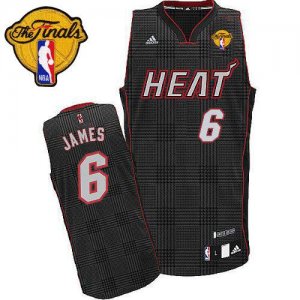 Jerseys Factory Cheap Heat #6 LeBron James Black Rhythm Fashion