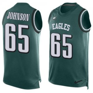 Jerseys Factory Cheap Nike Eagles #65 Lane Johnson Midnight Gree