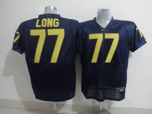 Jerseys Factory Cheap Wolverines #77 Jacke Long Blue Embroidered