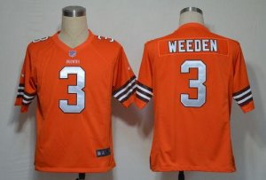 Jerseys Factory Cheap Nike Browns #3 Brandon Weeden Orange Alter