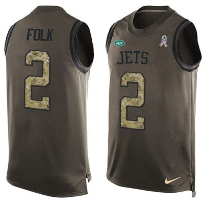 Jerseys Factory Cheap Nike Jets #2 Nick Folk Green Men's Stitche