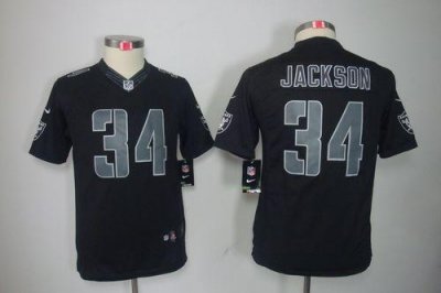 Jerseys Factory Cheap Nike Raiders #34 Bo Jackson Black Impact Y
