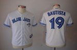 Jerseys Factory Cheap Blue Jays #19 Jose Bautista White New Cool