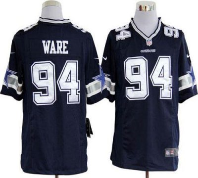 Jerseys Factory Cheap Nike Cowboys #94 DeMarcus Ware Navy Blue T