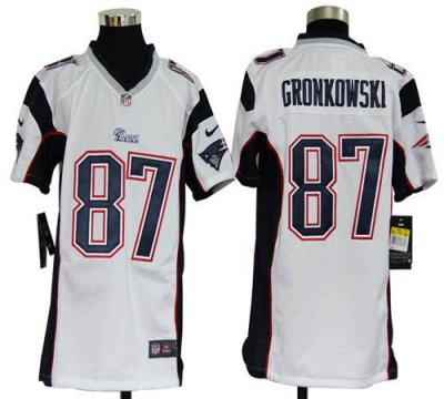 Jerseys Factory Cheap Nike Patriots #87 Rob Gronkowski White You