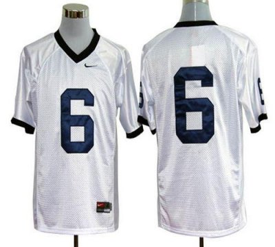 Jerseys Factory Cheap Nittany Lions #6 White Embroidered NCAA Je