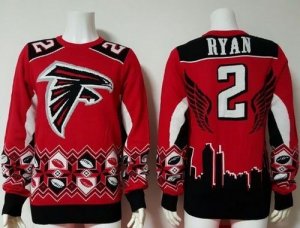 Jerseys Factory Cheap Nike Falcons #2 Matt Ryan Red/Black Men's