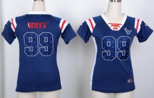 Jerseys Factory Cheap Nike Texans #99 J.J. Watt Navy Blue Women'