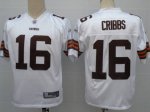 Jerseys Factory Cheap Browns #16 Josh Cribbs White Stitched NFL