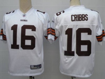 Jerseys Factory Cheap Browns #16 Josh Cribbs White Stitched NFL