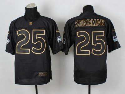Jerseys Factory Cheap Nike Seahawks #25 Richard Sherman Black Go