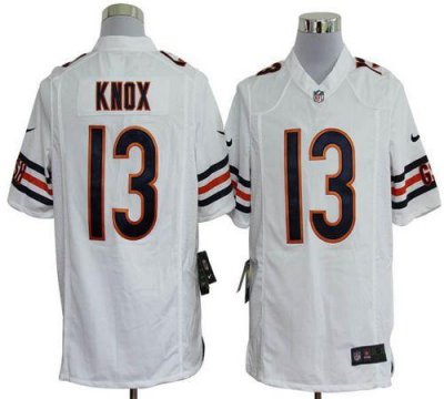 Jerseys Factory Cheap Nike Bears #13 Johnny Knox White Men's Sti