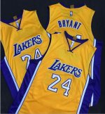 Jerseys Factory Cheap Revolution 30 Lakers #24 Kobe Bryant Yello