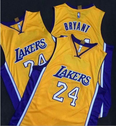 Jerseys Factory Cheap Revolution 30 Lakers #24 Kobe Bryant Yello