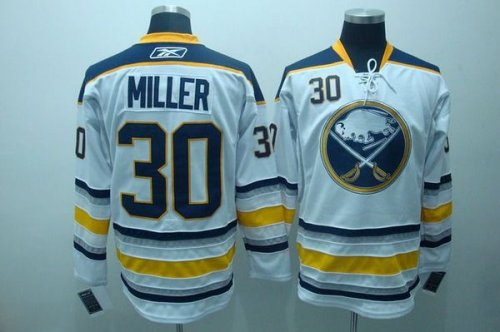 Jerseys Factory Cheap Sabres #30 Ryan Miller Embroidered White T