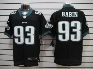 Jerseys Factory Cheap Nike Eagles #93 Jason Babin Black Alternat
