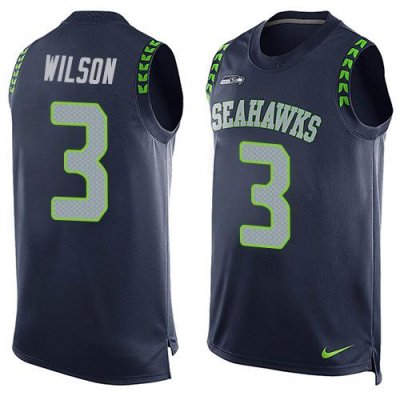 Jerseys Factory Cheap Nike Seahawks #3 Russell Wilson Steel Blue