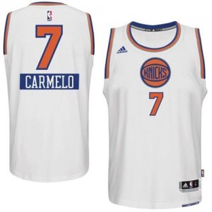 Jerseys Factory Cheap Knicks #7 Carmelo Anthony White 2014-15 Ch