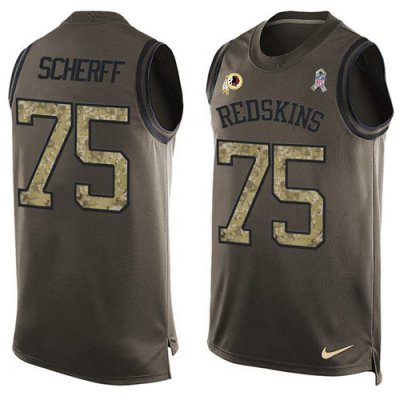 Jerseys Factory Cheap Nike Redskins #75 Brandon Scherff Green Me