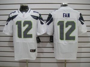 Jerseys Factory Cheap Nike Seahawks #12 Fan White Men's Embroide