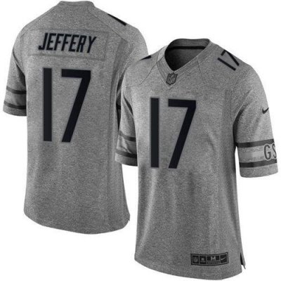 Jerseys Factory Cheap Nike Bears #17 Alshon Jeffery Gray Men's S