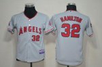 Jerseys Factory Cheap Angels #32 Josh Hamilton Grey Cool Base Em