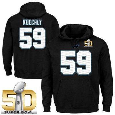 Jerseys Factory Cheap Panthers #59 Luke Kuechly Black Super Bowl