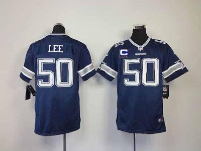 Jerseys Factory Cheap Nike Cowboys #50 Sean Lee Navy Blue Team C
