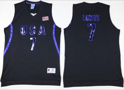 Jerseys Factory Cheap Nike Team USA #7 Kyle Lowry Black 2016 Dre