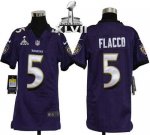 Jerseys Factory Cheap Nike Ravens #5 Joe Flacco Purple Team Colo