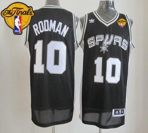 Jerseys Factory Cheap Spurs #10 Dennis Rodman Black Finals Patch