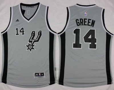 Jerseys Factory Cheap Spurs #14 Danny Green Grey Alternate Stitc