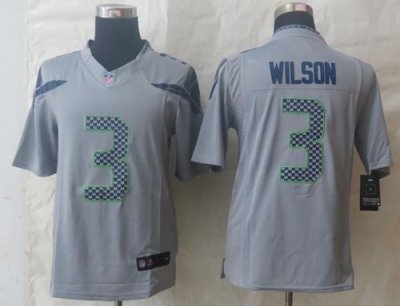 Jerseys Factory Cheap Nike Seahawks #3 Russell Wilson Grey Alter